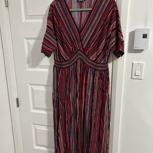 BloomChic Multicolor Striped Maxi Dress